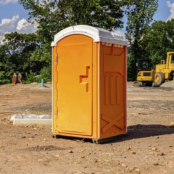 how often are the porta potties cleaned and serviced during a rental period in Christine ND